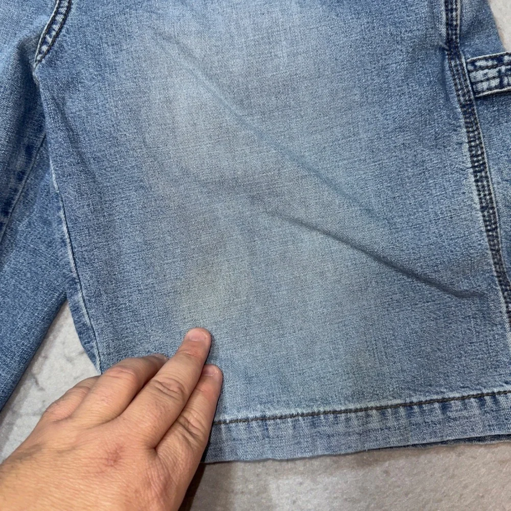 Aeropostale‎ Mens Carpenter Shorts Light Wash Blue Denim Utility Size 30 W31 L10